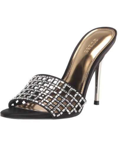 Guess Sandales à talons Mably pour femme - Noir