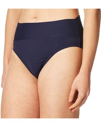 Nautica Womens Core Bikini Bottoms - Blue