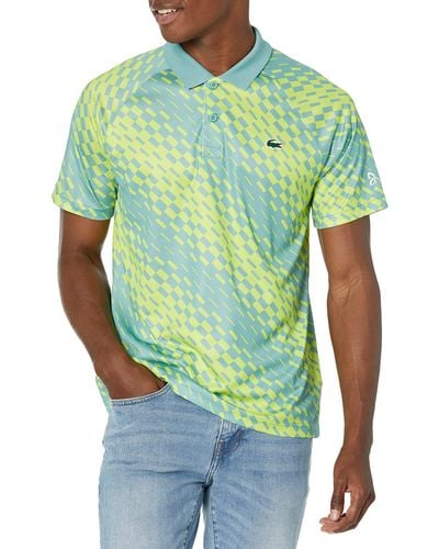 Lacoste Contemporary Collection's Short Sleeve Novak Djokovic Sport Ultra Dry Polo Shirt - Green
