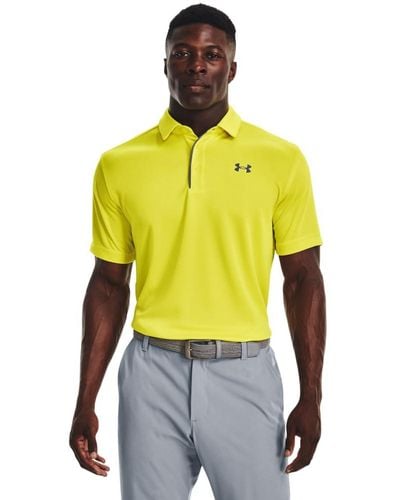 Under Armour Tech Golf Polo Shirt, - Yellow