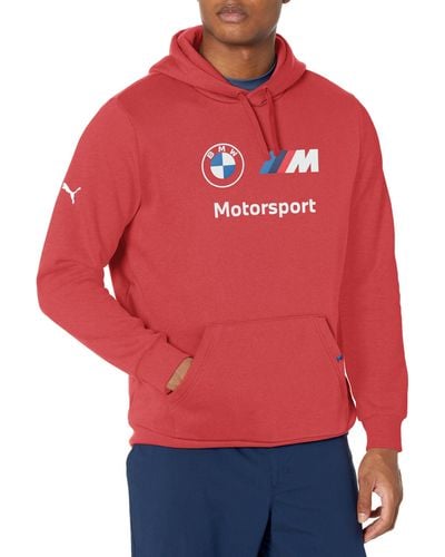 PUMA BMW M Motorsport Essentials Fleece Hoodie - Rot
