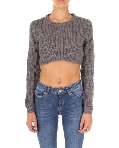 Vero Moda Wine Longsleeve Cropped Shrug - Gray