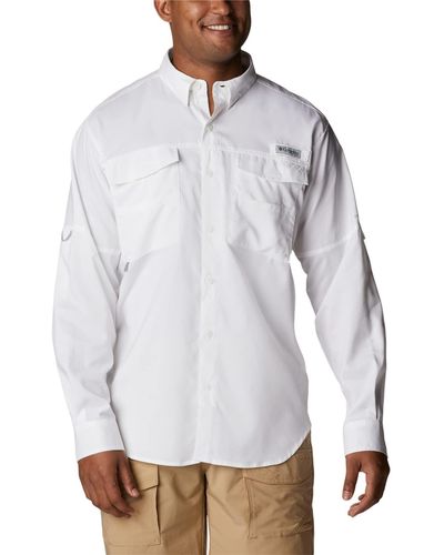 Columbia Blood And Guts Iv Woven Long Sleeve - White