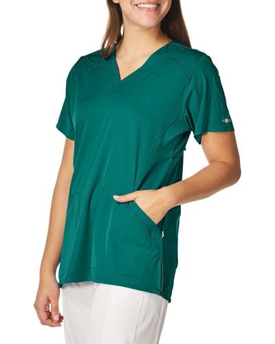 Carhartt Womens Multi-pocket V-neck Medical Scrubs - Green