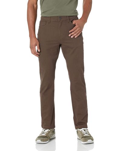 Amazon Essentials Pantalon Chino Stretch Confortable à 5 Poches Coupe Droite - Marron