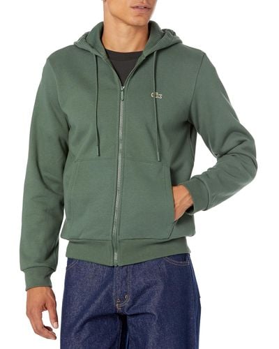 Lacoste Long Sleeve Full Zip Sweater - Green