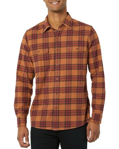 Goodthreads Slim-fit Long-sleeve Stretch Flannel Shirt - Brown