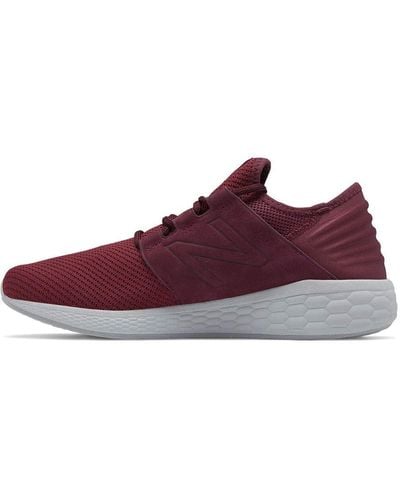 New balance mens cruz fresh foam store trainers burgundy