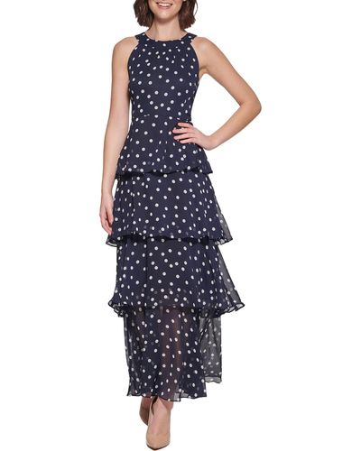Tommy Hilfiger Tiered Maxi - Blue