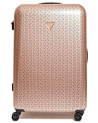 Guess Burnley Collection 28" 8-wheeled Spinner Hardside In Rose Gold - Pink