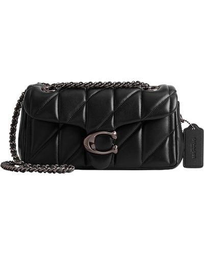 COACH Quilted Tabby Shoulder Bag 20 With Chain - Black