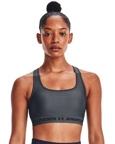 Under Armour S Crossback Mid Impact Sports Bra, - Blue