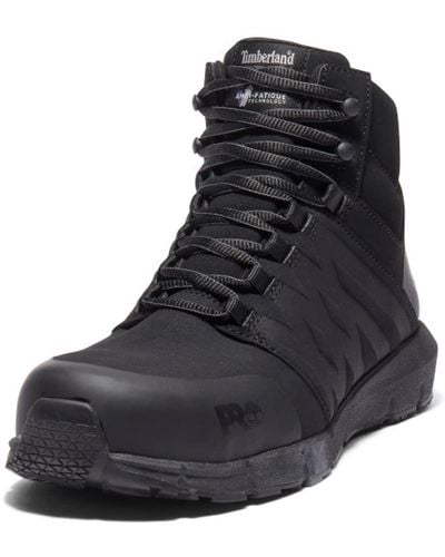 Timberland Radius Mid Composite Safety Toe Athletic Industrial Work Shoe - Black