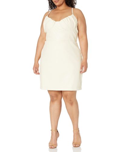 Kendall + Kylie Kendall + Kylie Plus Size Shired Bust Cup Mini Dress - White
