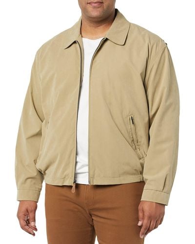 London Fog Auburn Zip-front Golf Jacket (regular & Big-tall Sizes), Camel, 4xl Big - Natural