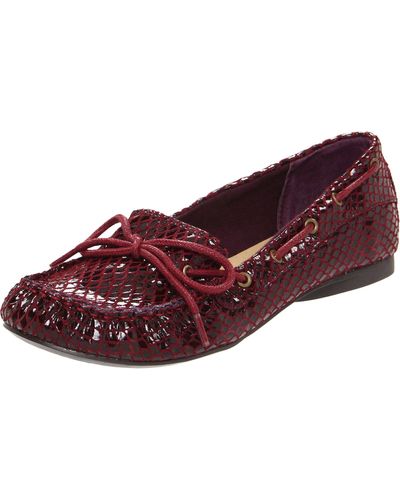 Chinese Laundry Marlow Moccasin,bordeaux Snake Print,10 M Us - Purple