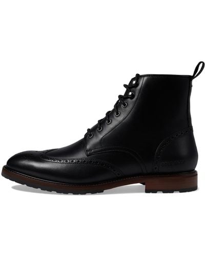 Cole Haan Berkshire Lug Wing Tip Boot Fashion - Black