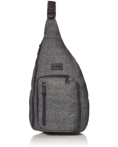 Vera Bradley Recycled Lighten Up Reactive Mini Sling Backpack - Black