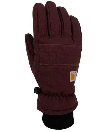Carhartt Insulated Duck/synthetic Leather Knit Cuff Glove - Purple