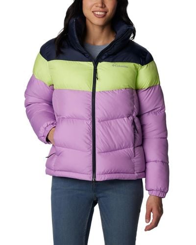 Columbia Puffect Color Blocked Jacket - Purple