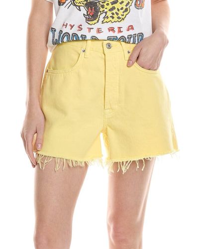7 For All Mankind Easy Ruby Cut Off Short - Yellow