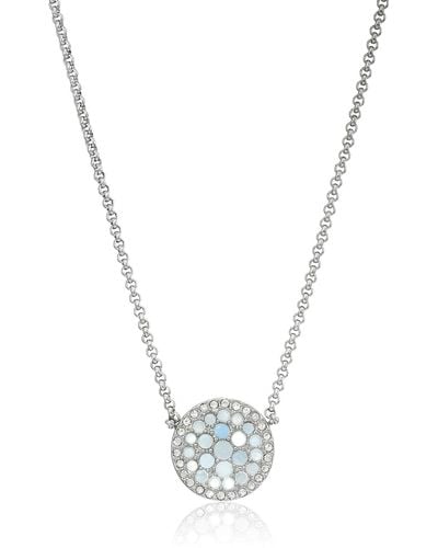 Fossil Silver-tone Necklace - Blue