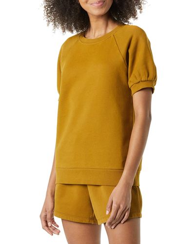 Goodthreads Heritage Fleece Blouson Short-sleeve Shirt - Yellow