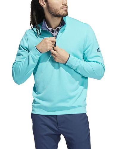 adidas Upf Quarter Zip Pullover - Blue