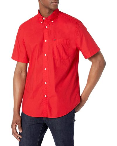 Red Tommy Hilfiger Clothing for Men