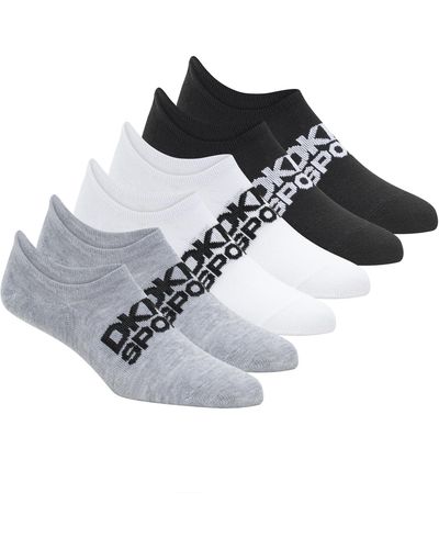 DKNY 6 Pack Liner Socks - Black