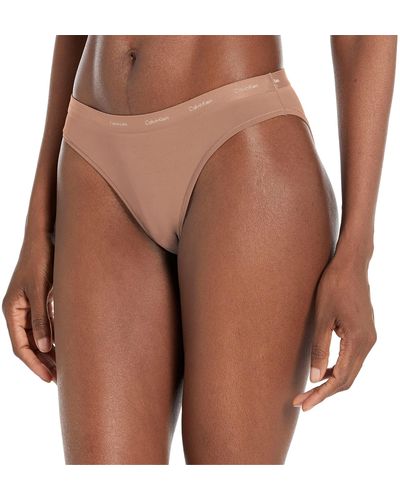 Calvin Klein Plus Size Form To Body Bikini - Brown