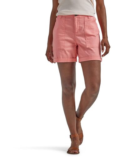 Lee Jeans Legendary High Rise Relaxed Fit Rolled Short - Pink