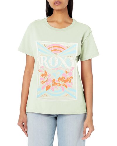 Roxy featuring Kelia Moniz oversized crop t-shirt in white