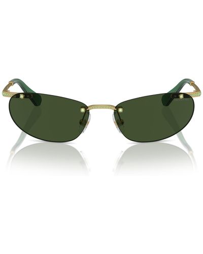 Swarovski Sk7019 Square Sunglasses - Green