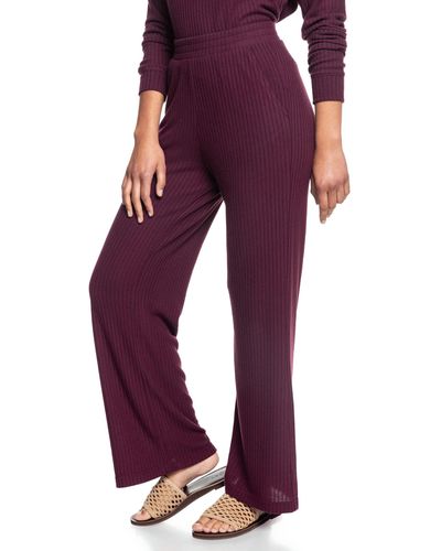 Roxy Womens Comfy Place Cozy Sweatpants - Purple