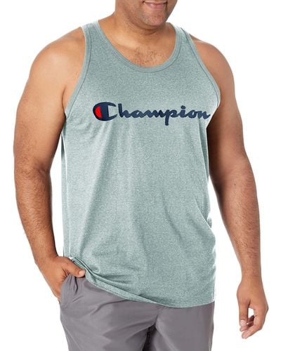 Champion Mens Classic Jersey Tank - Blue