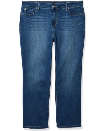 Bandolino Plus Size Die Signature Fit 5 Pocket Jean - Blue