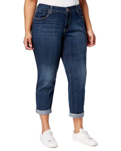 Jessica Simpson Womens Mika Best Friend Relaxed Fit Jeans - Blue