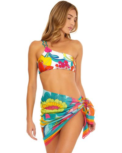 Trina Turk Standard Fontaine Pareo Beach Wrap-bathing Suit Cover Ups - Orange
