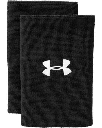 Under Armour Unisex-adult 6-inch Performance Wristband 2-pack - Black