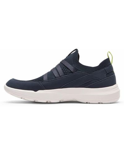 Rockport Mens Truflex Evolution Mudguard Slip-on Sneakers - Size 7.5 W - Blue - Most Comfortable Shoes