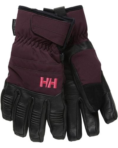 Helly Hansen Leather Mix Waterproof Insulated Ski Snowboard Glove - Multicolor