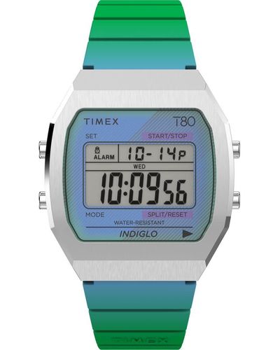 Timex Blue Strap Digital Dial Stainless Steel - Gray
