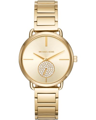 Michael Kors Portia Three-hand Gold-tone Stainless Steel Watch - Metallic