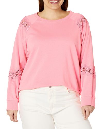 Tommy Hilfiger Plus Everyday Soft Long Sleeve Pullover - Pink