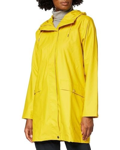 Helly Hansen Moss Hooded Waterproof Windproof Rain Coat - Yellow