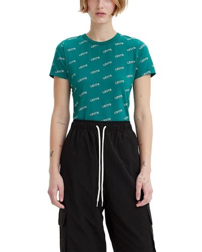 Levi's Graphic Rickie Tee, - Green