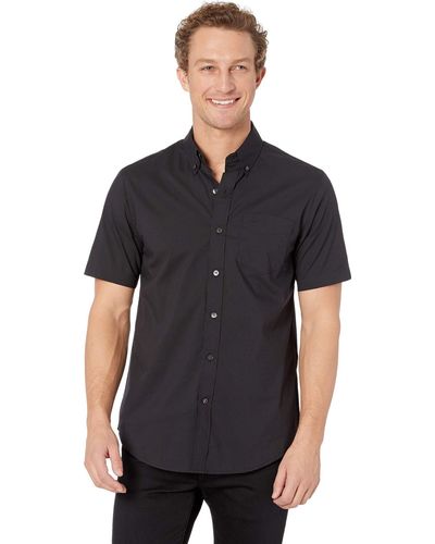 Dockers Big & Tall Short Sleeve Comfort Stretch Woven Shirt - Black