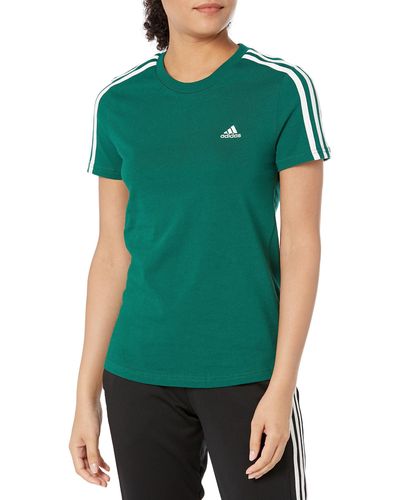 adidas Loungewear Essentials Slim 3-stripes T-shirt - Green