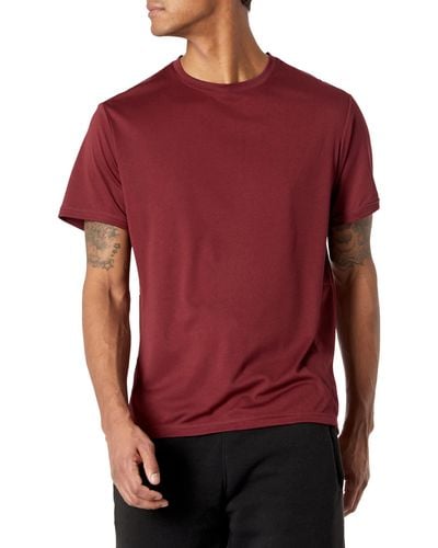 Jockey S Short Sleeve Motivation T-shirt With Mesh Piecing T Shirt - Red